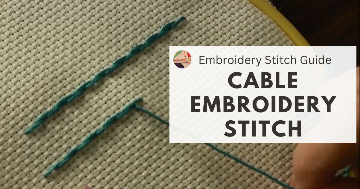 Cable Stitch Embroidery Tutorial (Hand Embroidery Stitch