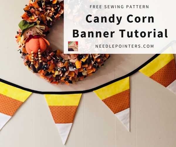 DIY Candy Corn Fabric Banner