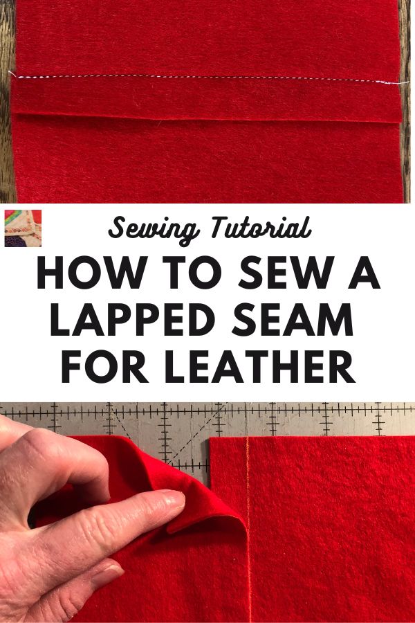 How to sew a Lapped Seam for Leather, Fleece, Felt or Suede