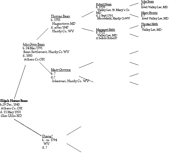 Bert's Bean Family Tree Page