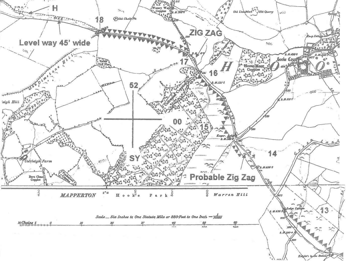 Main Roman Road to Exeter in Dorset Survey 3