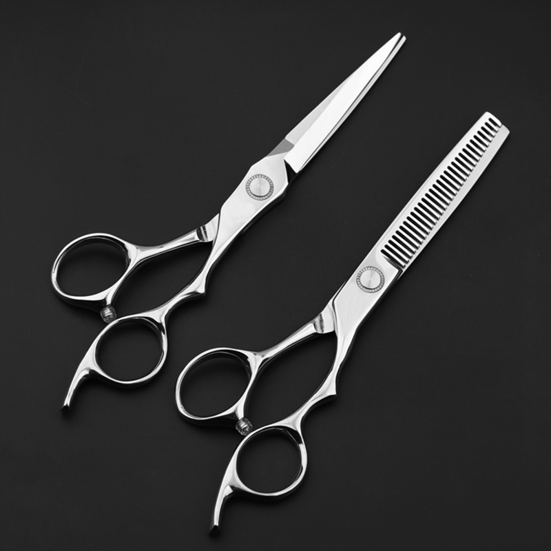 barber scissors set 6.0 inch hair cutting scissors thinning scissors in Japan steel