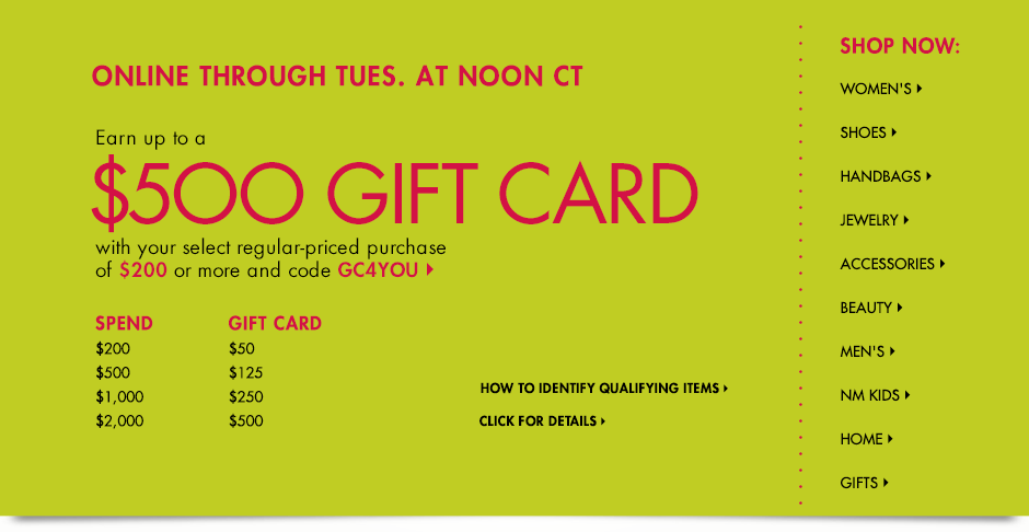 Hot deal 50 off everything at Neiman Marcus! Personal Finance Digest