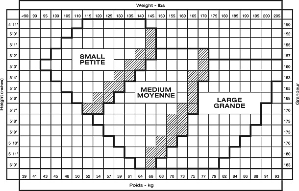 The above size chart applies to the following styles: