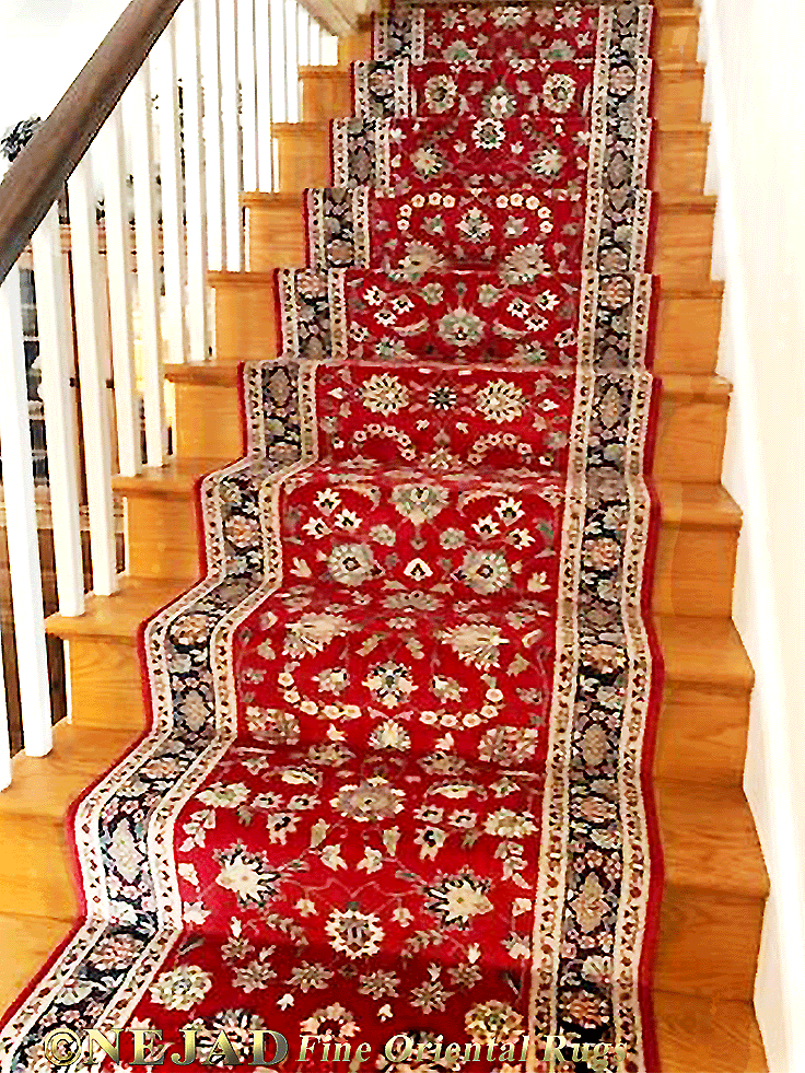 Staircase Rug Runner Installation in Philadelphia Princeton Bucks