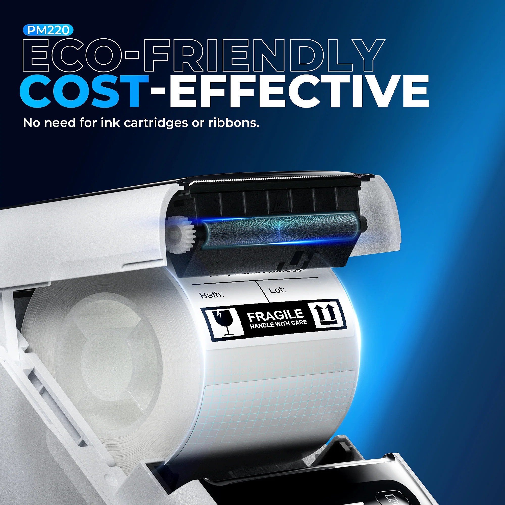 Nelko PM220 Protable Bluethooth Label Makers, Thermal Label Printers f