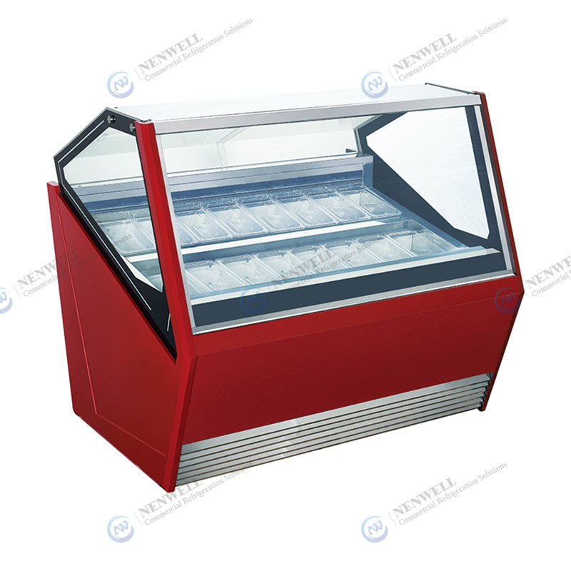 Commercial Ice Cream Shop Gelato Display Dipping Showcase Freezer Price For Sale
