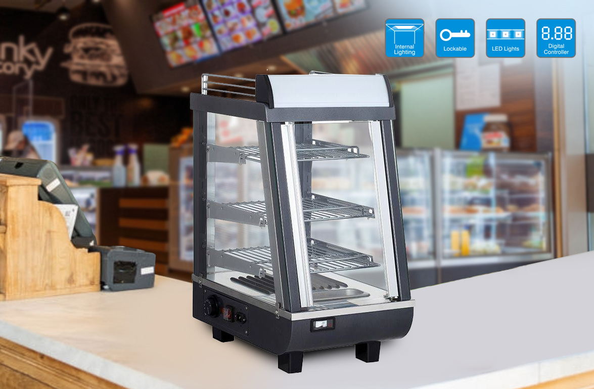 Commercial Cake And Hot Food Electric Heated Holding Warmer Display Showcase And For Bakery