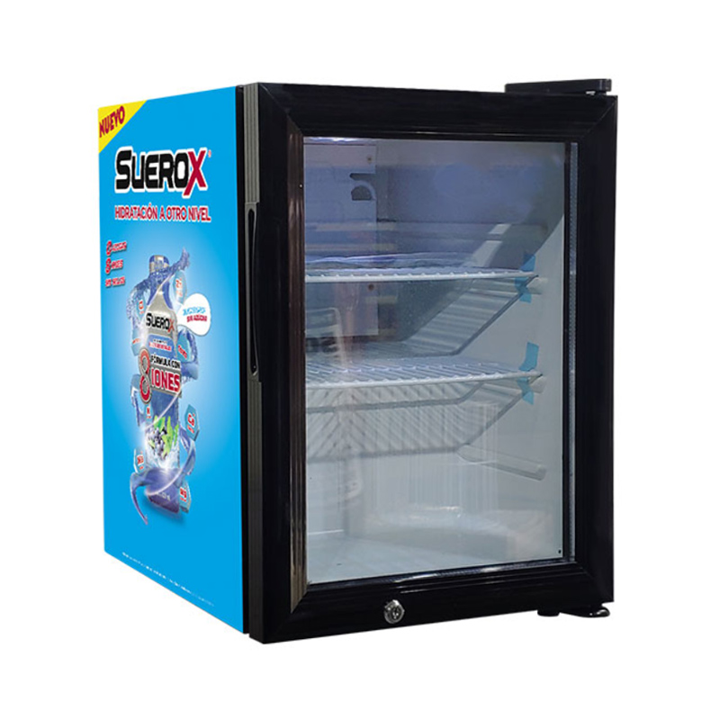 Commercial Small Black Glass Door Counter Top Cold Drink Display