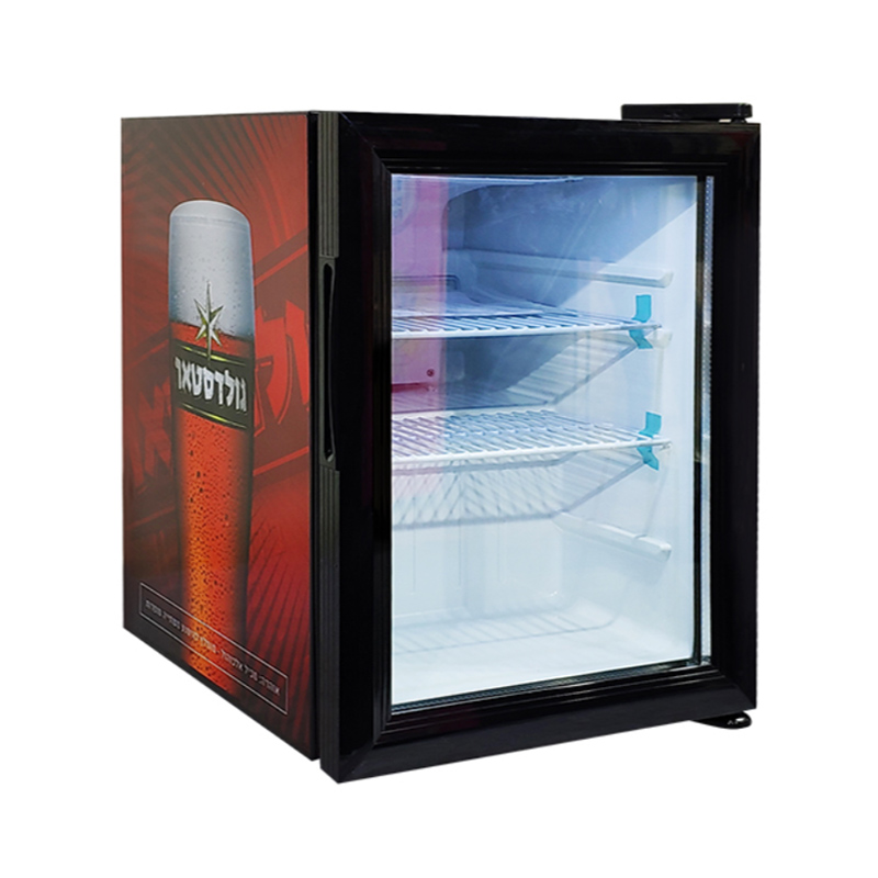 Commercial Small Black Glass Door Counter Top Cold Drink Display