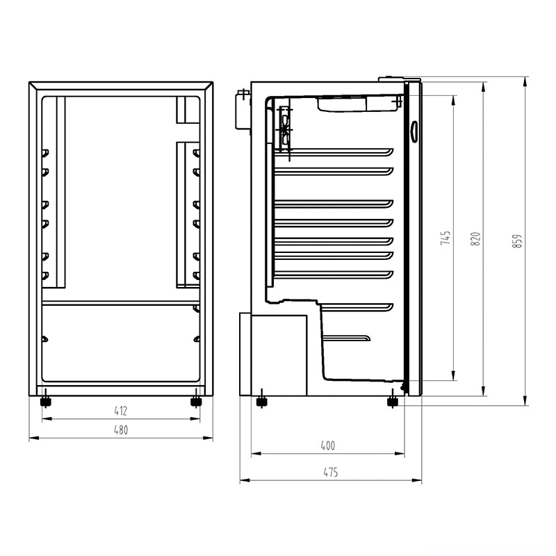 Best Commercial Beverage Over Counter Top Display Refrigerator Price
