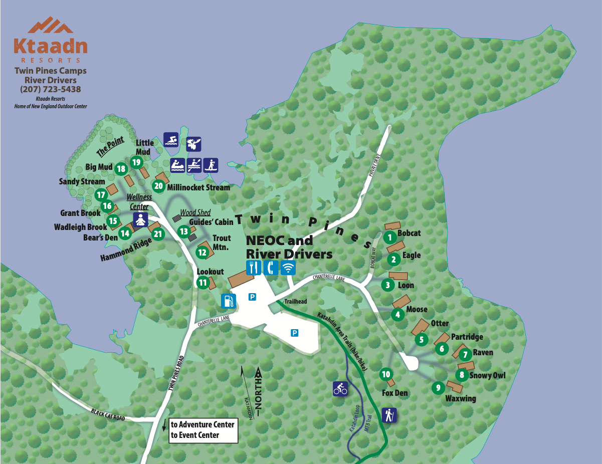 Lodging in Maine at NEOC Twin Pines