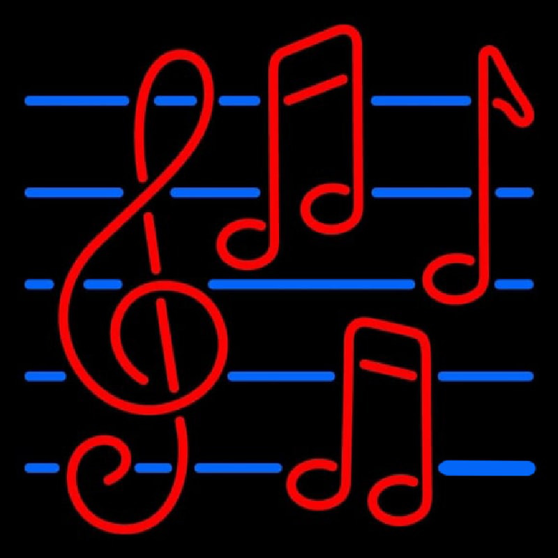 Custom Red Notes Neon Sign USA Custom Neon Signs Shop Neon Signs USA