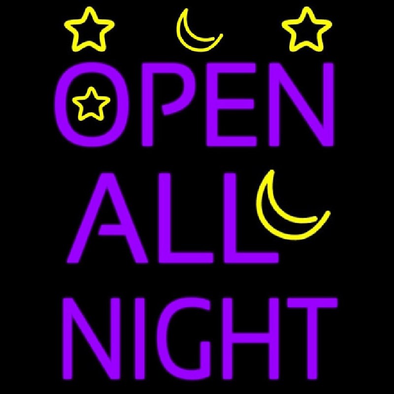 Open All Night Neon Sign ️
