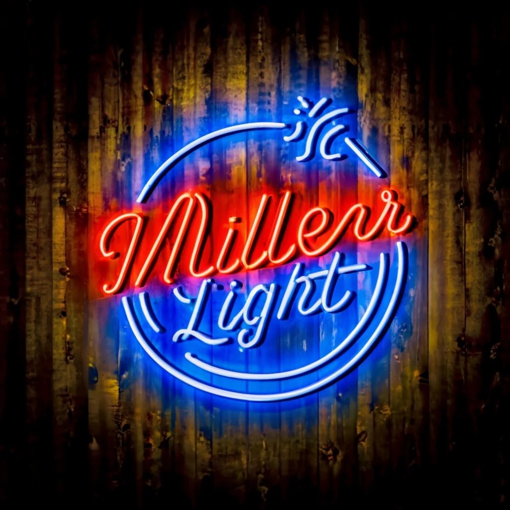 Bar Miller Light Neon Sign for Sale Professional Neon Signs for Bars