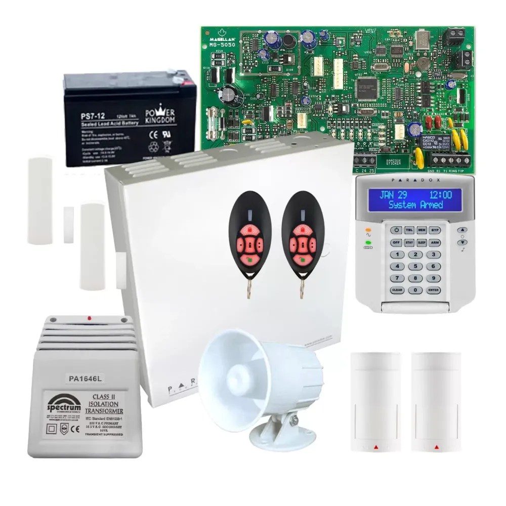 Paradox MG5050 alarm kit with K32LCD keypad Neosmart