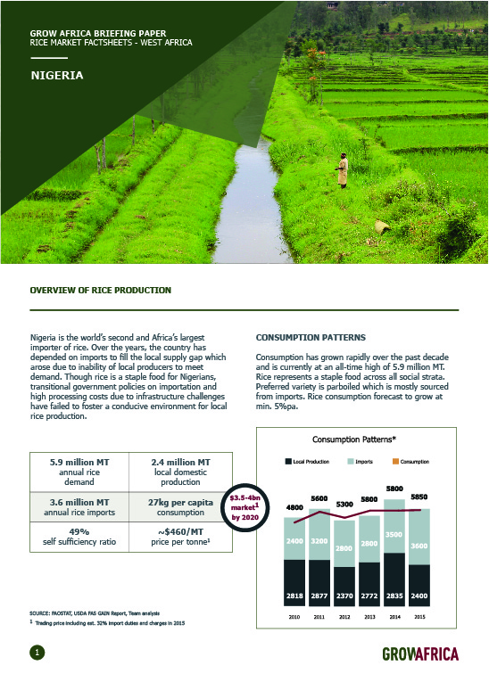 Rice Factsheet Nigeria AUDANEPAD