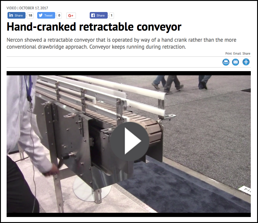 Handcranked Retractable Conveyor