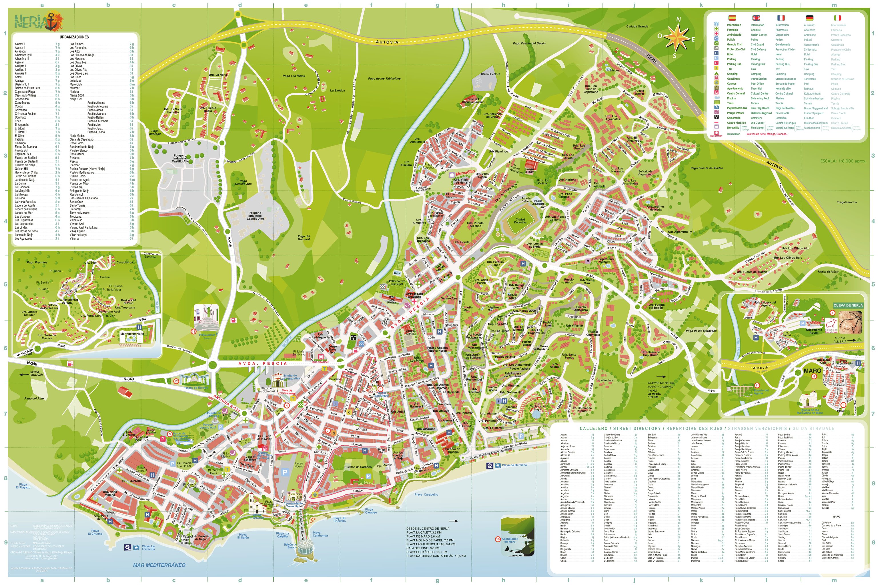 Nerja Andalusien Karte Wandern und Baden in Andalusien Nerja, Frigiliana & Maro