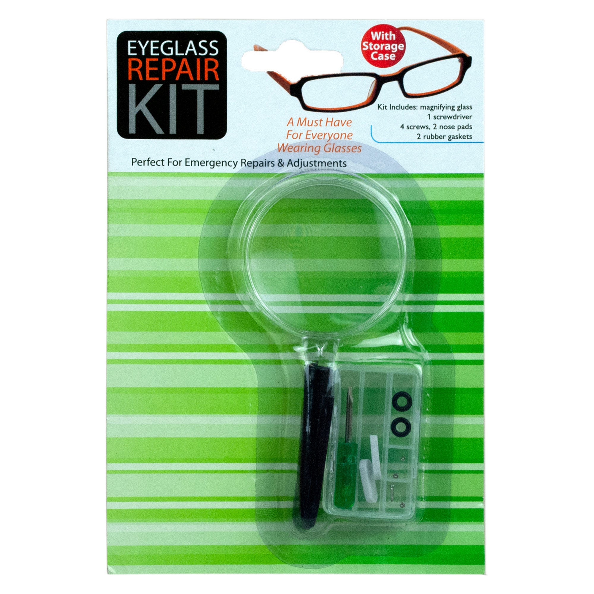Eyeglass Repair Kit with Magnifying Glass NERYB