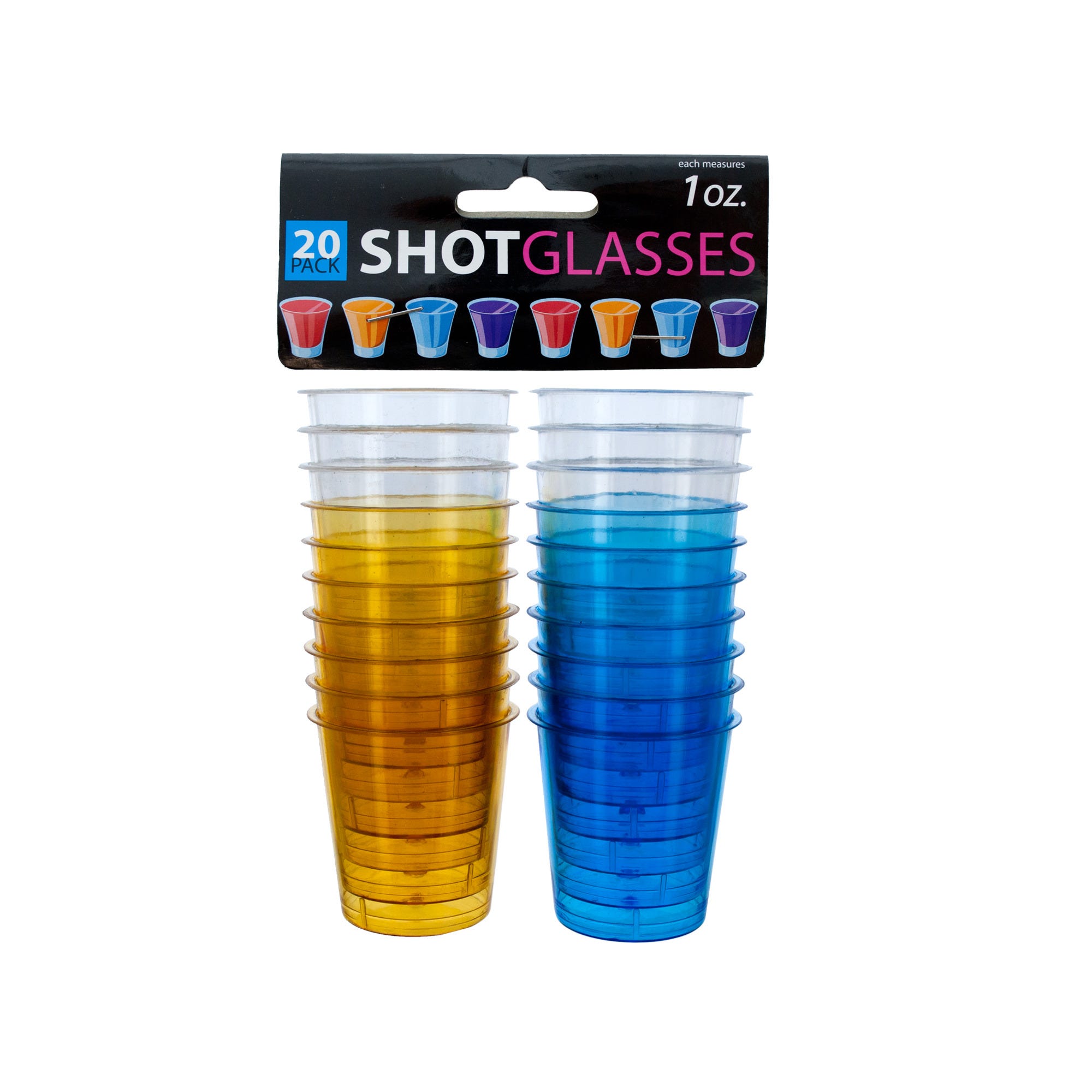 1 oz. Clear Plastic Shot Glasses NERYB