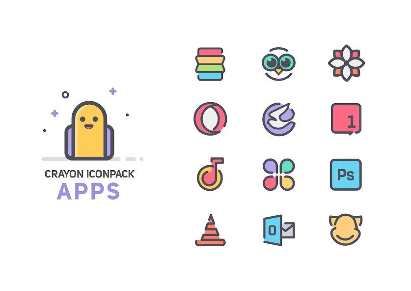 Download Crayon Icon Pack MOD APK 2024 (Premium Unlocked)