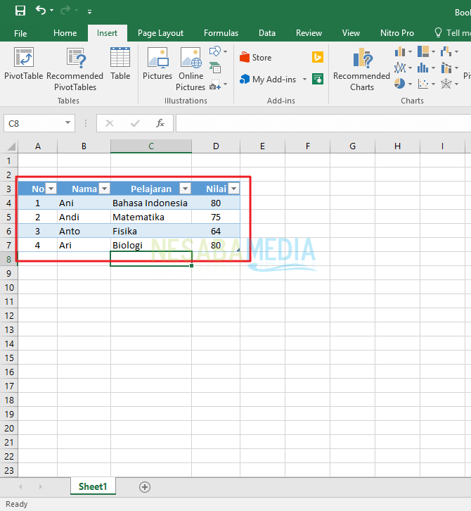 3 Cara Membuat Tabel di Excel (Semua Versi Excel) Bagi Pemula