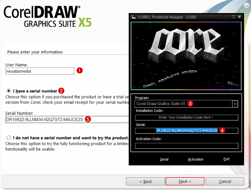 Cara Install dan Aktivasi CorelDraw X5 Gratis (100 Work)