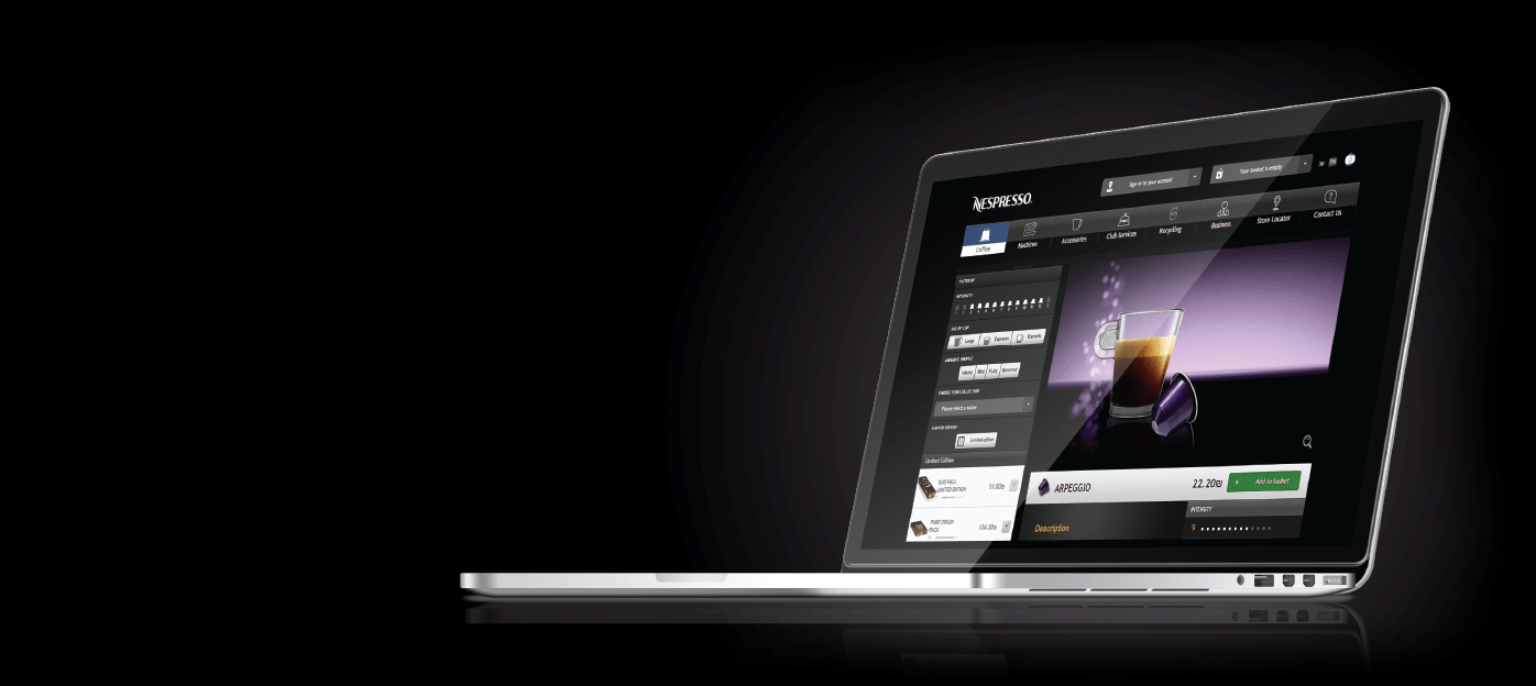 The New Nespresso site ­ Nespresso