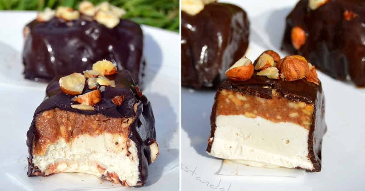 Healthy Snickers Ice Cream Bars (6 Ingredients + Vegan)
