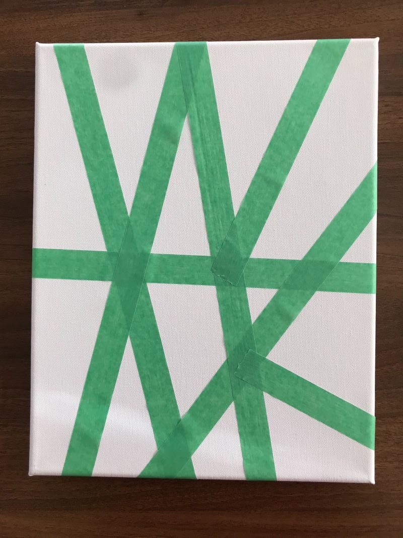 Tape Resist Acrylic Painting For Kids