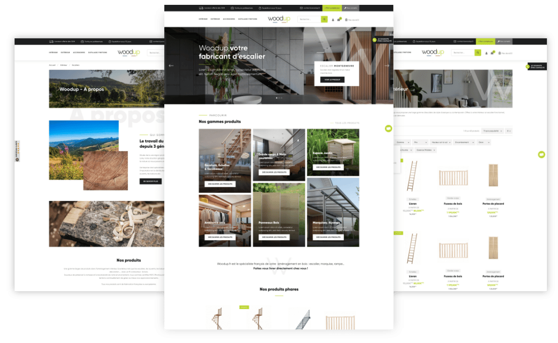 Refonte du Site Woodup NET CONCEPT