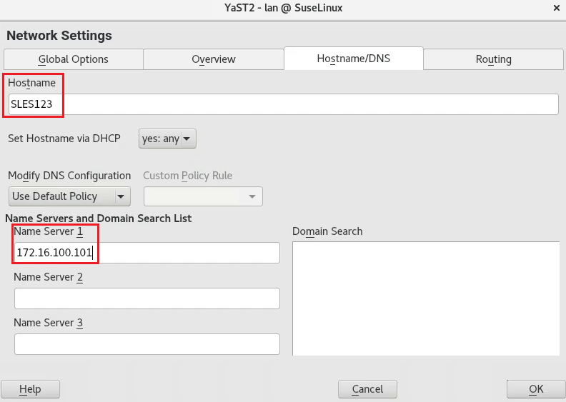 SLES Identity with Yast network Pioneers