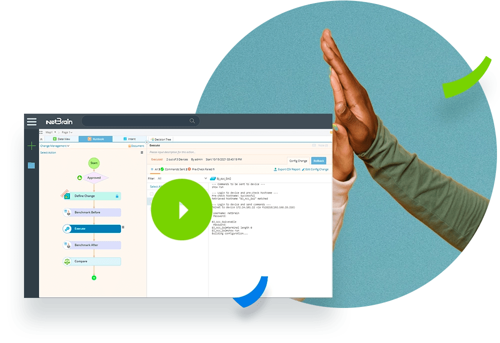 Power Connected Healthcare Networks with Scalable Automation NetBrain