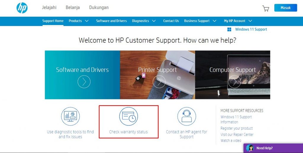 Mengecek Garansi Laptop Hp Net Computer Depok