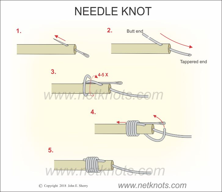 Needle Knot How to tie the Needle Knot All Knots Animated