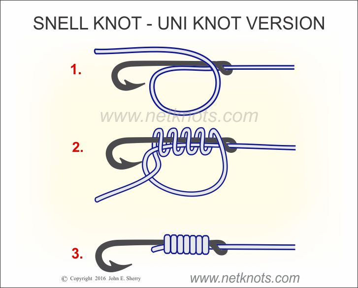 Snell Knot How to tie a Snell Knot with the Uni Knot Fishing Knots