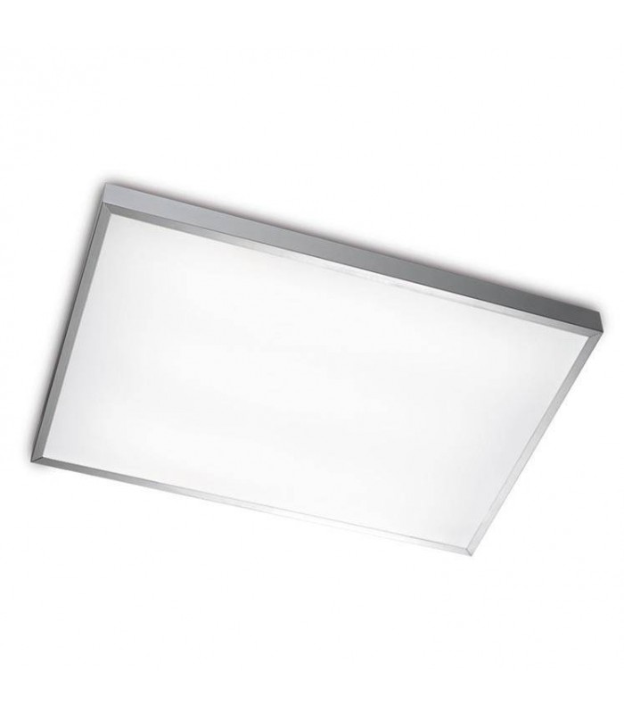 2 Light Small Rectangle Ceiling Light Aluminium NetLighting.co.uk