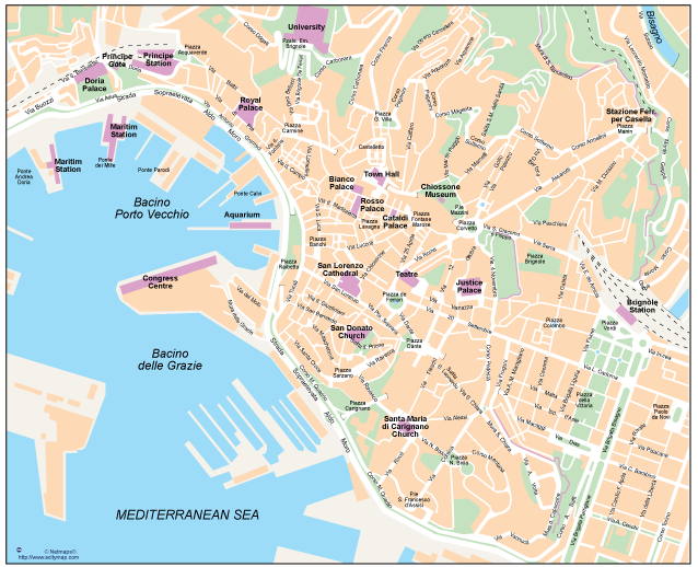 Genoa Vector map. Eps Illustrator Map Vector World Maps