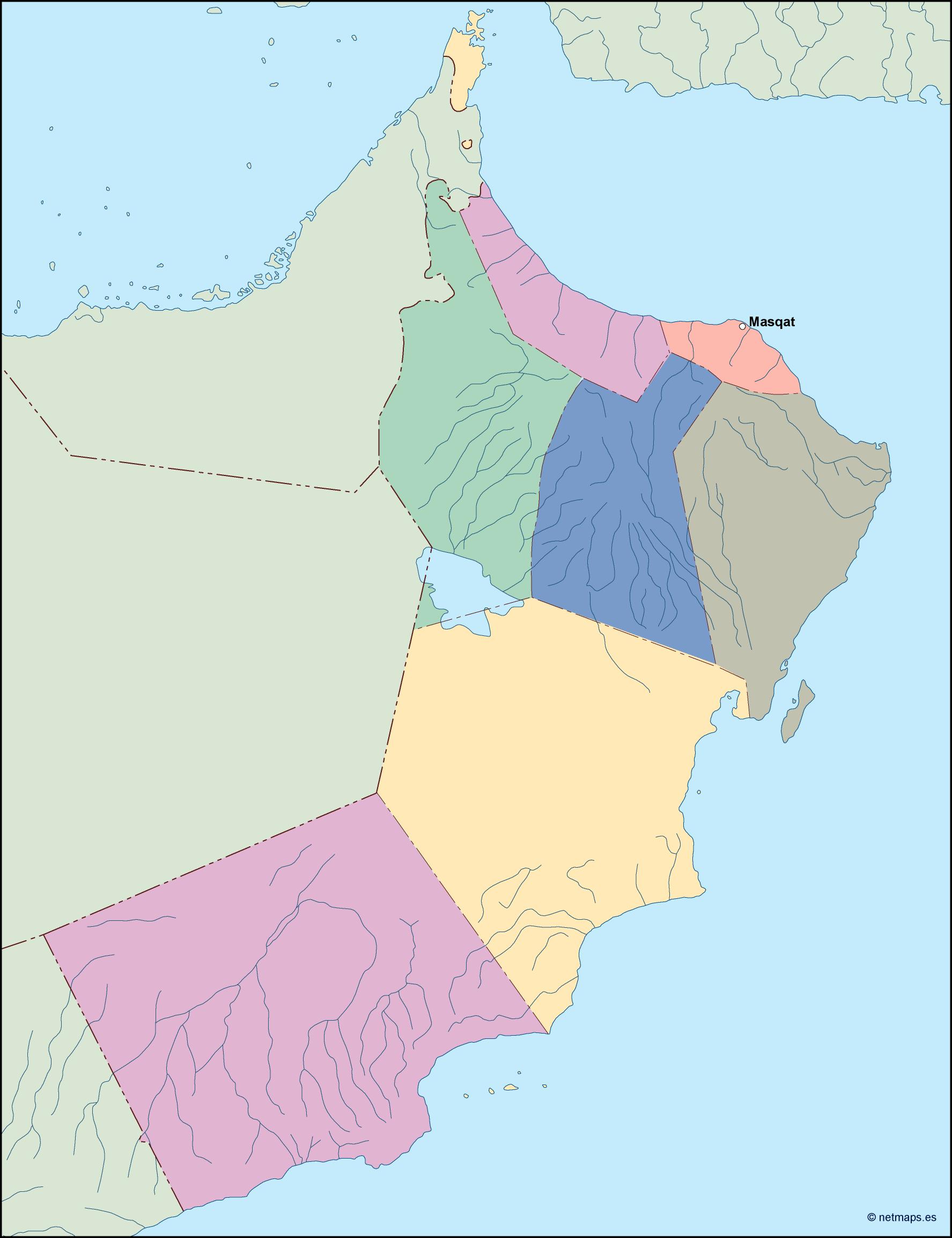 Kaart Oman Official oman vector map. Eps Illustrator Map Vector World Maps