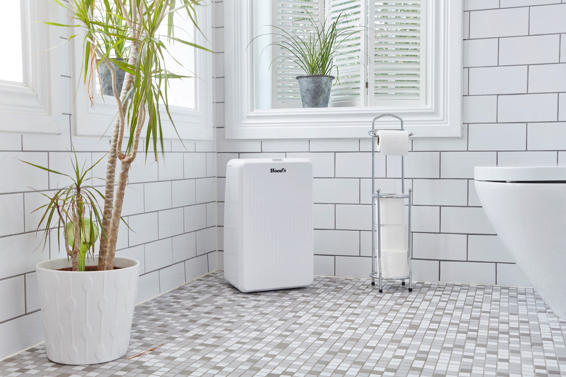 Luftavfuktare Badrum Woods MRD10G Kompakt luftavfuktare för badrum och tvättstugor