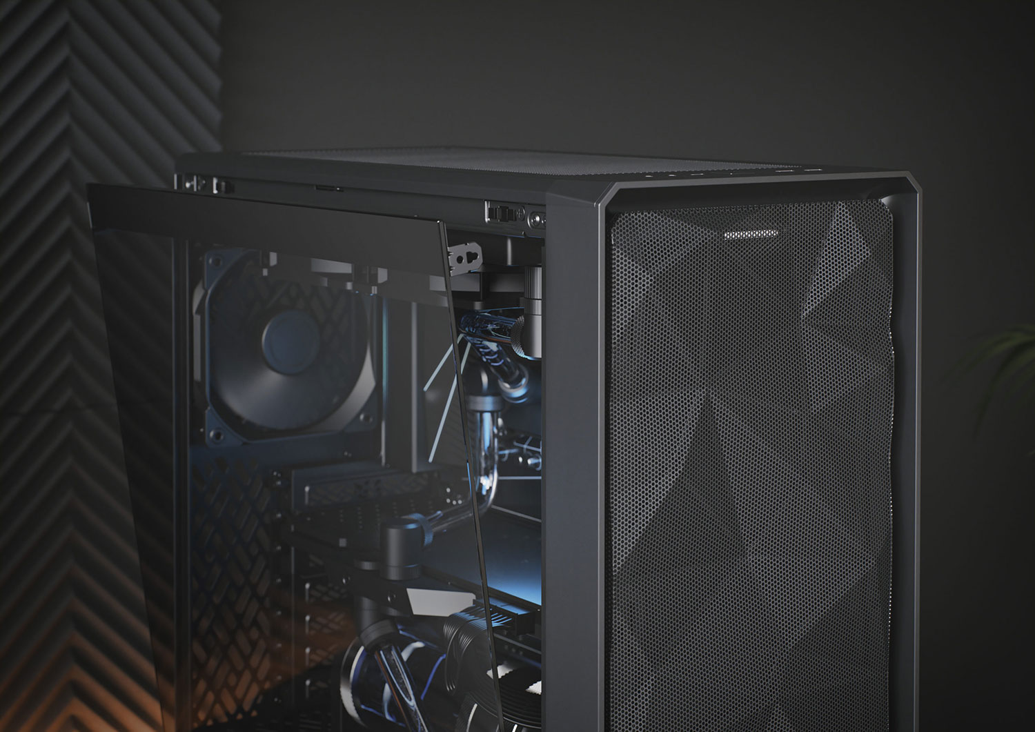 Fractal Design Meshify 2 Compact Black TG Dark Tint Kompakt chassi