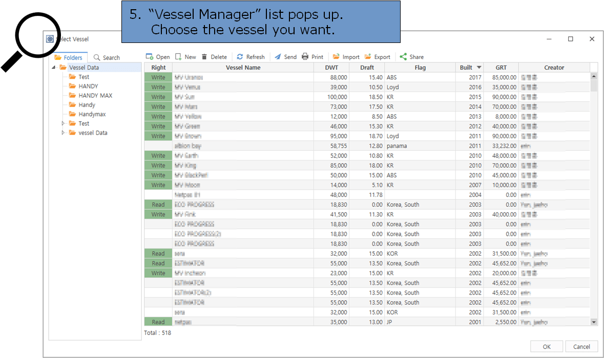 NETPAS Smart port distance table