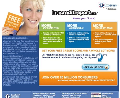 Free Credit Report Lackluster SEO
