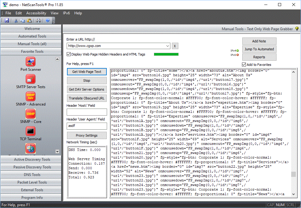 Text Only Page Viewer