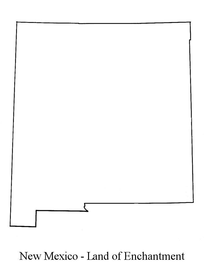 New Mexico Outline Maps and Map Links