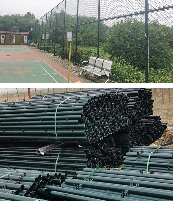 Tennis court perimeter netting fencing
