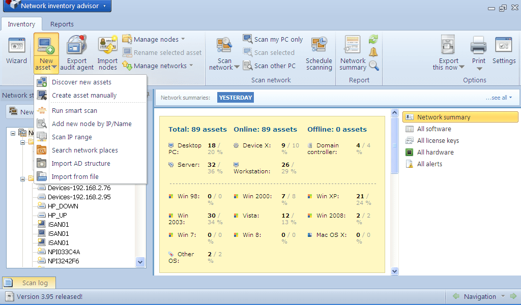 Network Management / Inventory Tab Network Inventory Advisor146