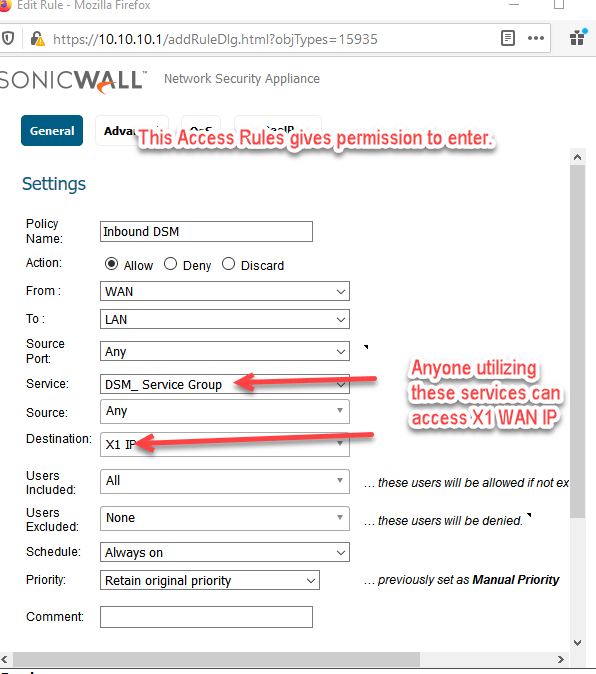 Sonicwall Port Forwarding and LAN WAN Rules Basics Network Antics