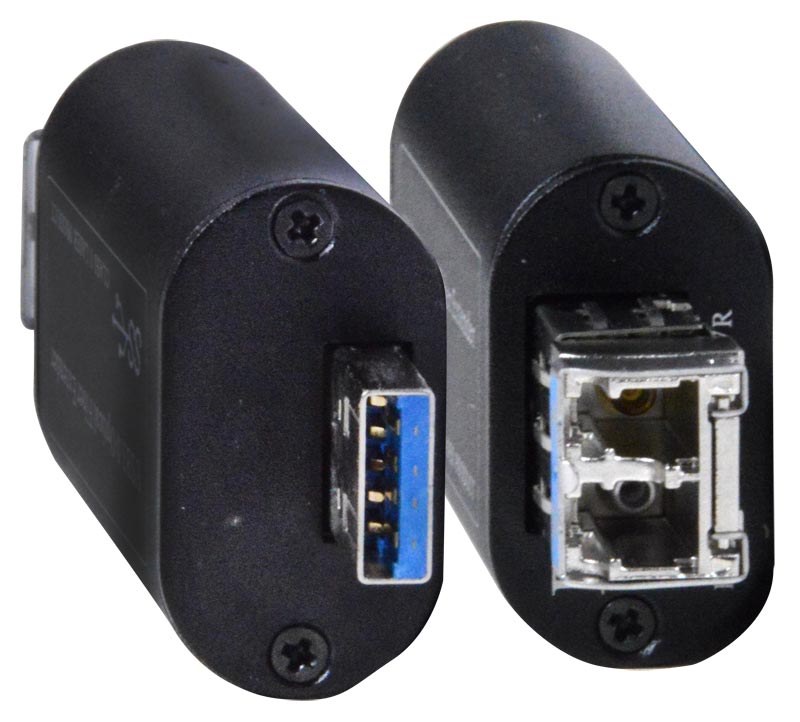 USB 3.0 Extender LC Singlemode Multimode Fiber Optic Cable 4port